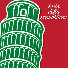 Italian Republic Day card in vector format.