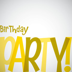 Typographic Birthday card in vector format.