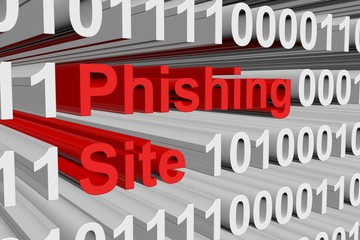 Phishing Site is presented in the form of binary code