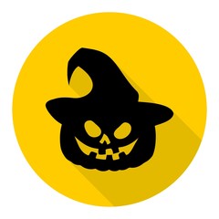 Halloween icon with long shadow