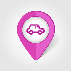 Car map pin icon