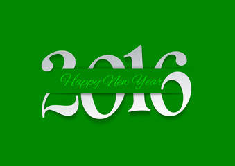 Happy New Year 2016 Cut from Paper