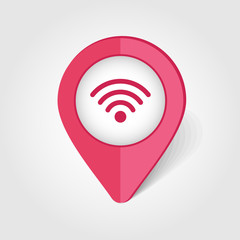 Wi-Fi map pin icon