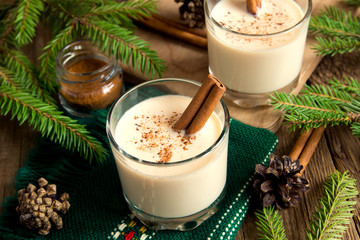 Eggnog with cinnamon