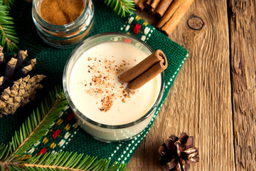 Eggnog with cinnamon