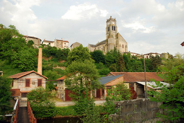 Fototapeta na wymiar Bellac church in Haute Vienne
