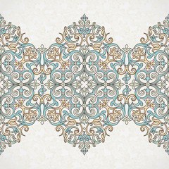 Vector ornate seamless border in Victorian style.