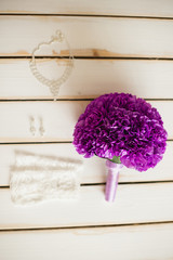 violet bridal bouquet