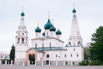 Yaroslavl, Russia, the church of Elijah the Prophet (Ilia Prorok - obrazy, fototapety, plakaty
