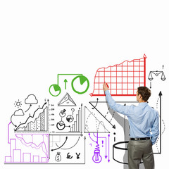 Financial infographs. Concept image