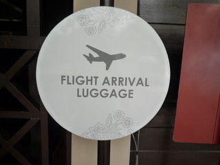 Flight luggage sign
