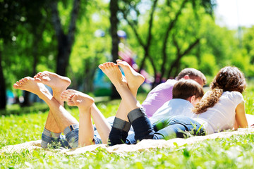 Picnic in garden