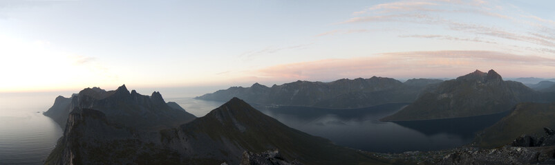 Norwegian nature / There are mountains plunging into the sea from hundreds of metres, fjords, tall...
