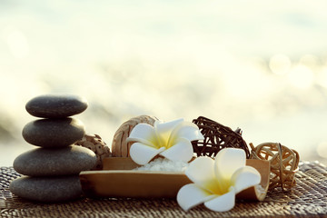 Beautiful spa composition outdoors
