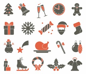 Traditional symbols of Christmas and new year
