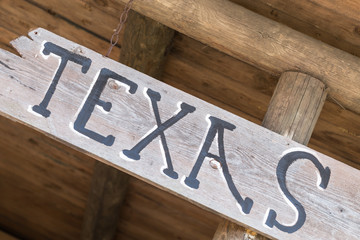 Wild west Texas old wooden sign