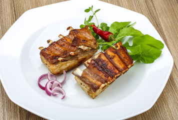 Roasted lamb ribs