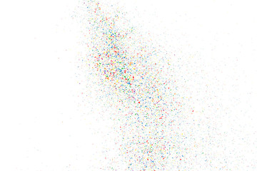 Fototapeta na wymiar Colorful explosion of confetti. Grainy abstract colorful texture on a white background. Design element. Vector illustration,eps 10.