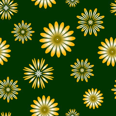 Seamless pattern with stylized flowers. Endless floral texture. Floral wallpaper