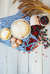 Baking background. Top view.