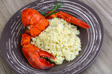 Risotto with lobster