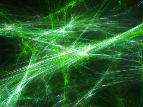 Green plasma explosion in space