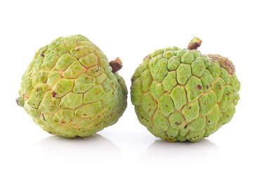custard apple on white background