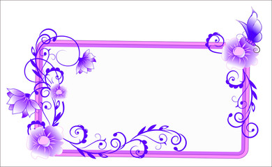 flower frame purple