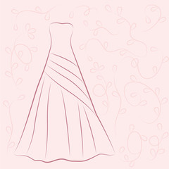 Wedding dress illustration.