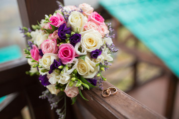 Colorful bridal bouquet