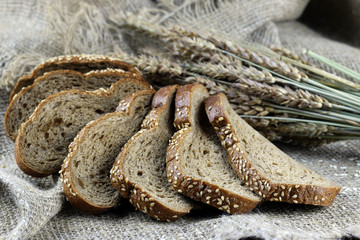 rye bread and ears on the table