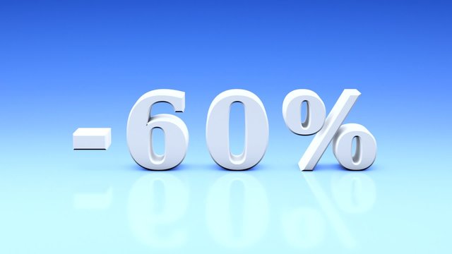 The rapid price decline (dumping).

The numbers (percentages) on a light blue background. The video clip is made in Cinema 4D (render in 16bit Tiff-sequence). Finishing in After Effects.