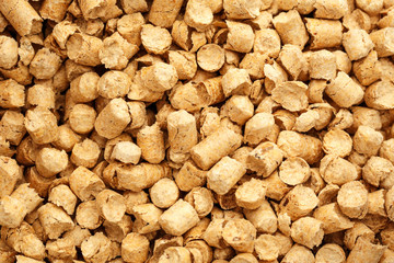 Wooden pellets for cat's toilet