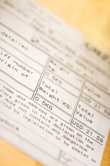 Fototapeta premium International post envelope parcel cover