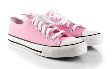 Female gumshoes isolated on white