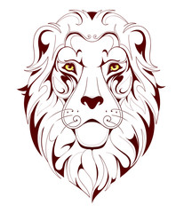 Lion head tattoo