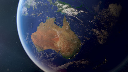Australia from space - obrazy, fototapety, plakaty