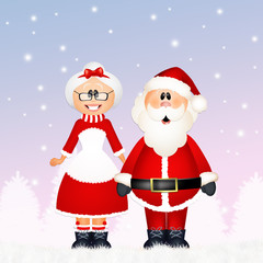 Santa Claus with his wife