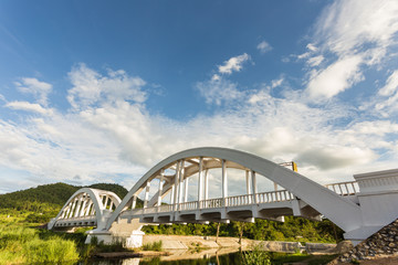 White bridge building in world war2 for Japan's soldier