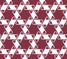 Original Seamless pattern with hearts. Vector background