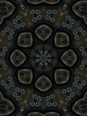 Brown Ethnic pattern. Abstract kaleidoscope