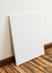 White canvas on walll