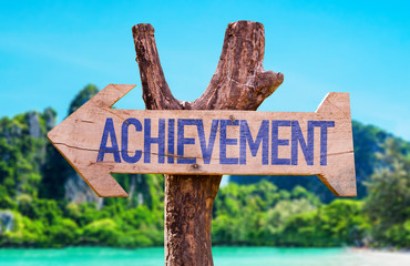 Achievement arrow with beach background