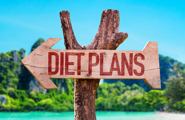 Diet Plans arrow with beach background