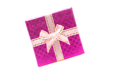 Gift box on white background.