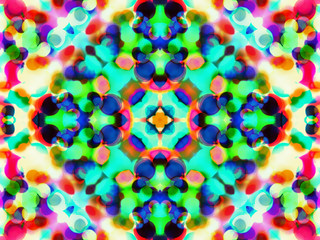 Naklejka premium Green abstract kaleidoscope background