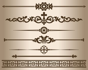 Decorative line dividers and ornaments.