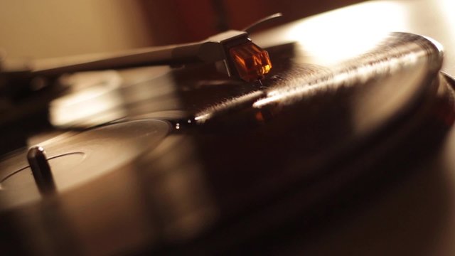 Turntable with professional lighting. 