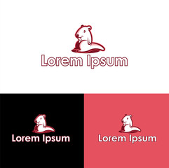 Cute beaver with red jacket © cioncabogdan