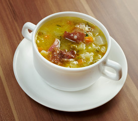 soup with smoked meat